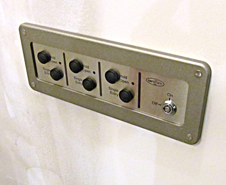 Custom mounting is available such as "through the wall" for Desk Control.